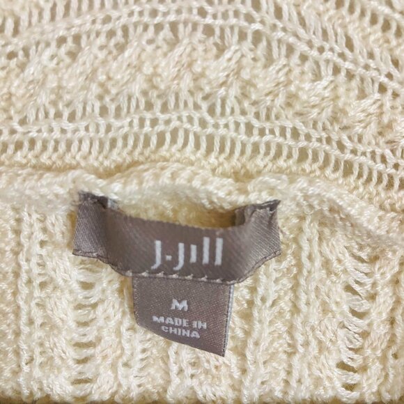 J. Jill Womens Sweater Beachy Open Front Waterfall Wool Blend Medium - Picture 8 of 9